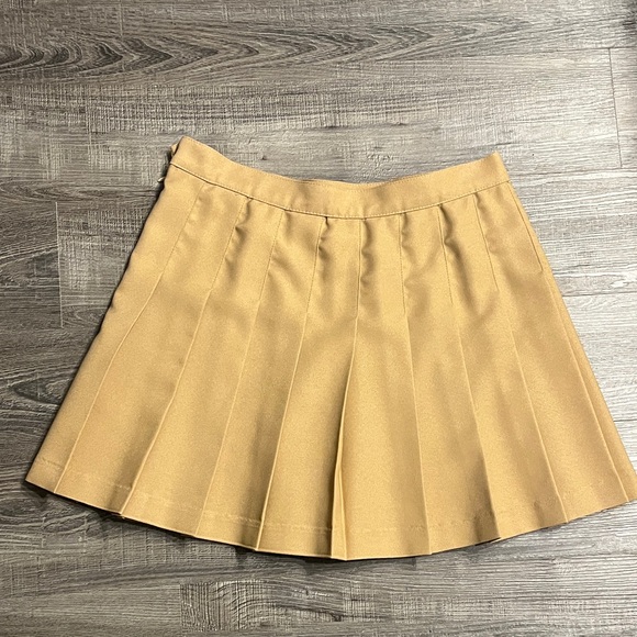 Los Angeles Apparel Camel Tan Tennis Skirt - Picture 2 of 6